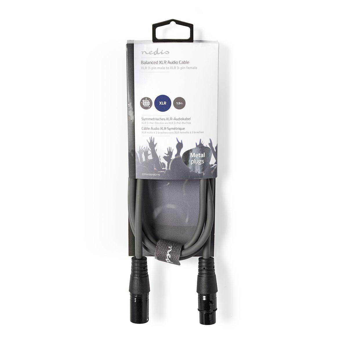 Mikrofonski kabal NEDIS XLR 3PIN 1.5m