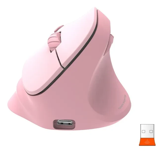 Ergonomski punjivi bežični bluetooth miš za dešnjake MEETION BTM010R rozi