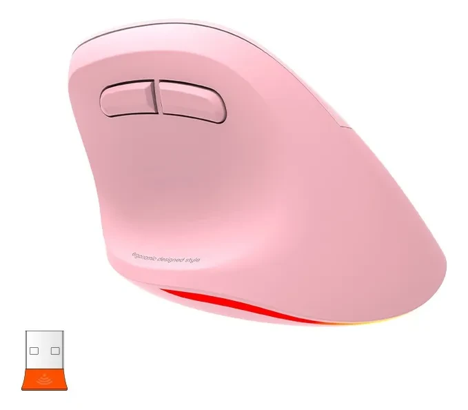 Ergonomski punjivi bežični bluetooth miš za dešnjake MEETION BTM010R rozi