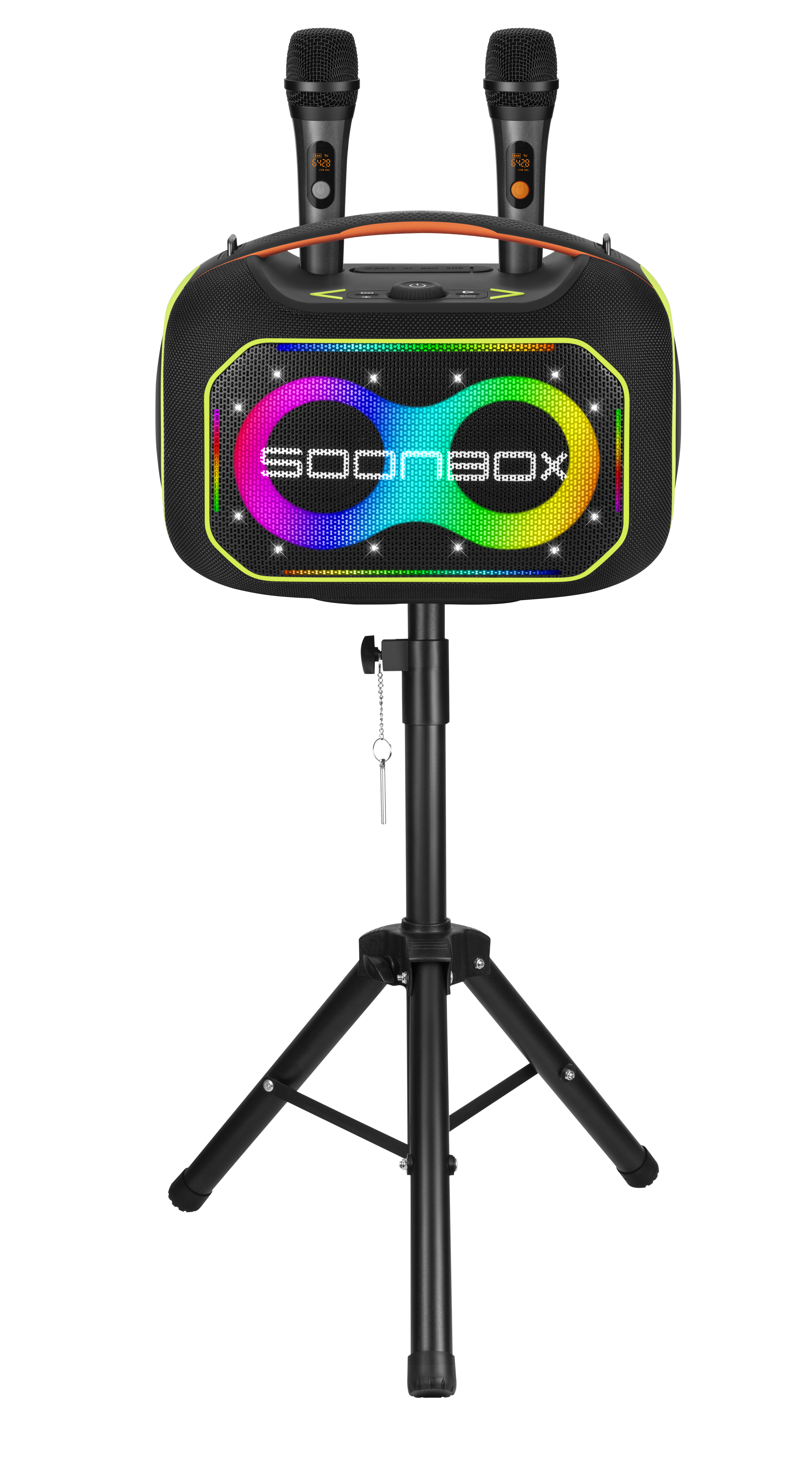 Prijenosni bluetooh zvučnik FM radio sa dva mikrofona SOONBOX S6300PRO crni