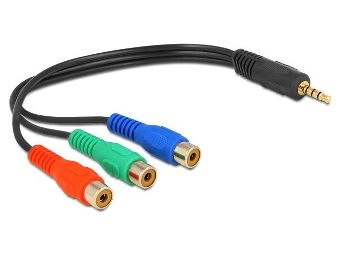 AUX kabal na 3xRCA DELOCK 24cm