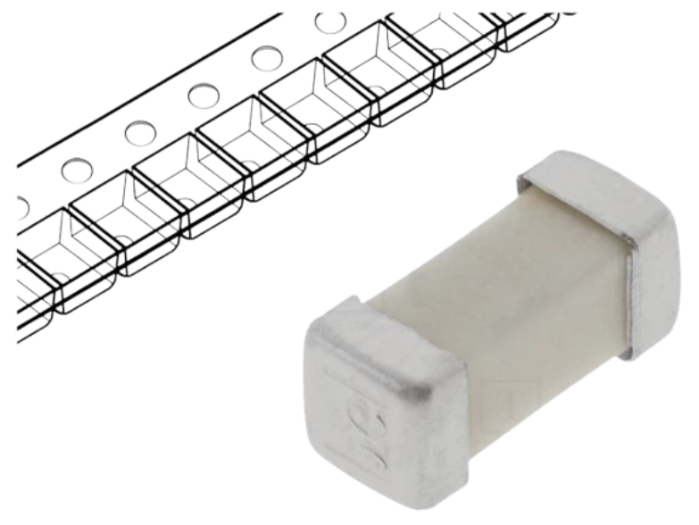 Osigurač 1.6A 6.1x2.6x2.6mm 125V