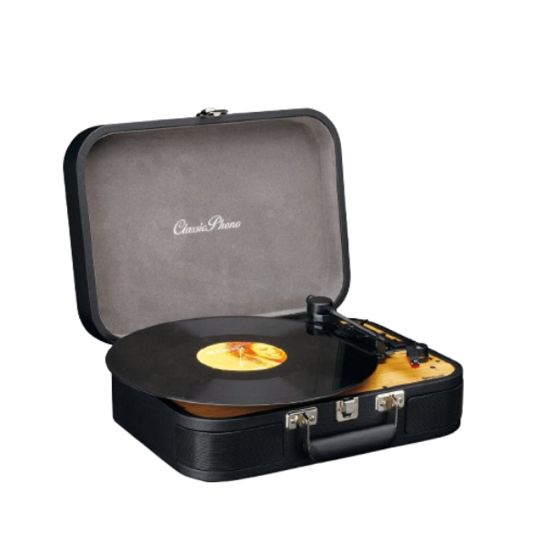 Klasični gramofon u retro koferu sa snimačem LENCO TT-116BK