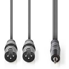 Audio kabal 2xXLR 3PIN na 3.5mm 1.5m COTH15310GY15