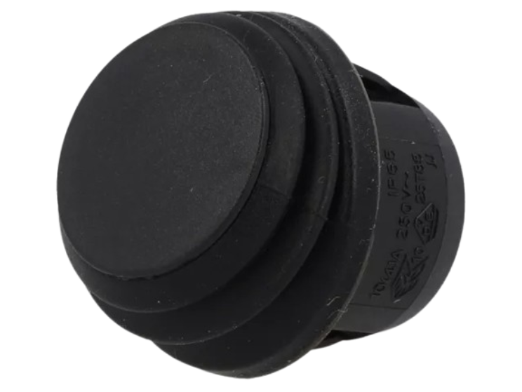 Rocker prekidač 10A 250V 20.2 mm 2PIN crni