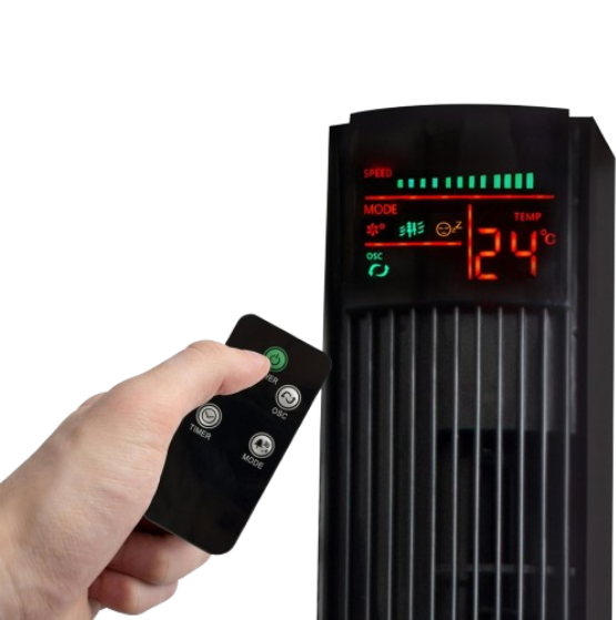 Stupni ventilator sa LED ekranom i daljinskim upravljačem SUNTEC COOLBREEZE 12000TV crni