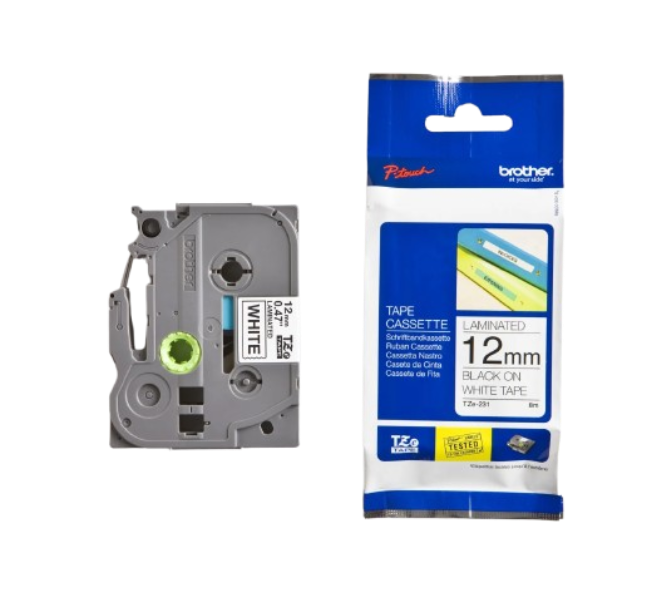 Zamjenska traka za naljepnice za printer BROTHER TZE231 12mm