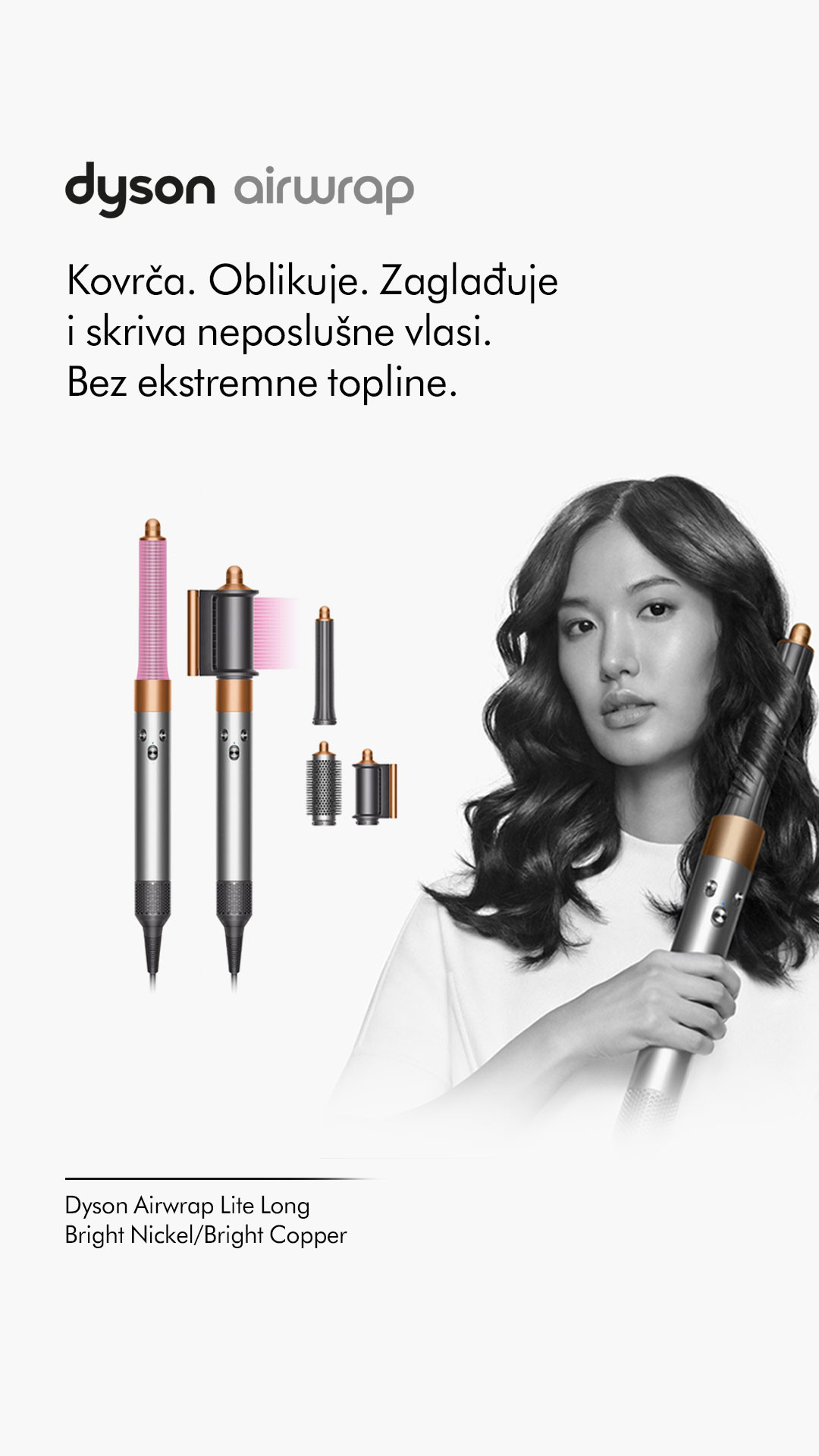 Uvijač za kosu DYSON Airwrap Lite Long Bright Nickel/Bright Copper