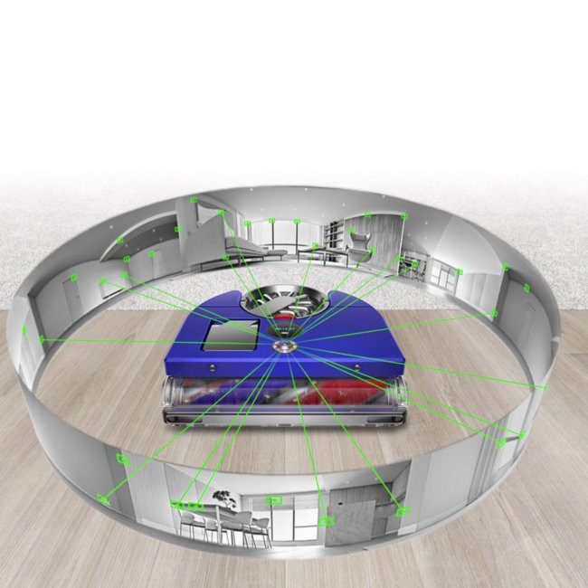 Robot usisivač Dyson RB03 360 Vis Nav Vinca Blue/Nickel