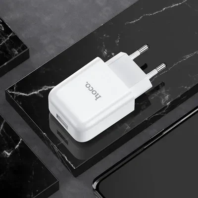 Adapter punjač USB-A Lightning HOCO bijeli sa kablom
