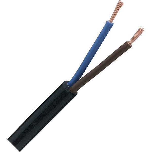 Napojni kabal 2x0.75mm HO3VH-H crni 1m
