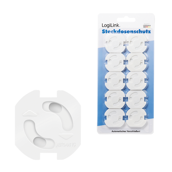 Zaštitni poklopac za utičnicu sa automatskim zaključavanjem LOGILINK