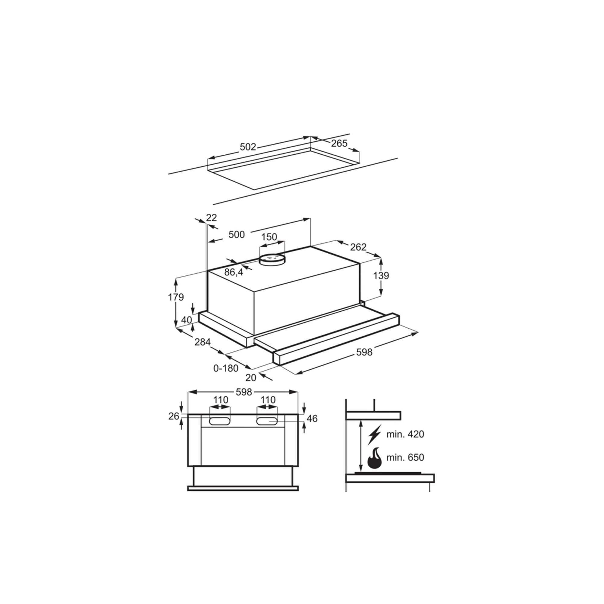 Teleskopska napa ELECTROLUX LFP326AB