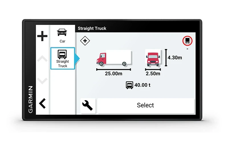 Navigacija za kamion GARMIN Dezl LGV 610 Europa kreiranje prilagođenih ruta za kamiona