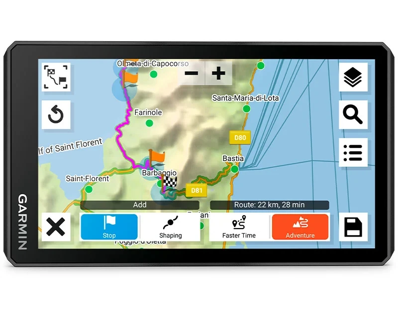 Navigacija za motor GARMIN Zumo XT2 MT-S Europa omogučuje vizuelno planiranje rute