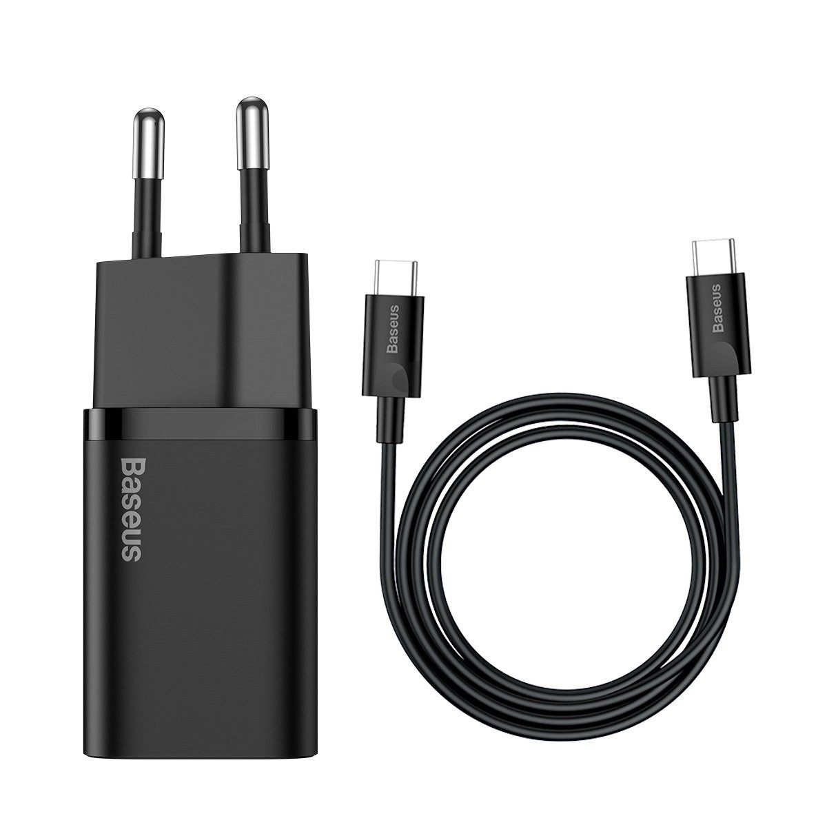 Super brzi punjač 25W sa USB-C kablom 1m BASEUS crni