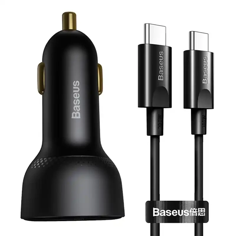 Auto punjač sa displejom i USB-C kablom 100W BASEUS Supreme