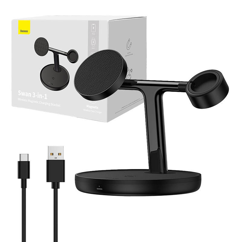 Bežični magnetni punjač za telefon sat i slušalice BASEUS WXTE000101