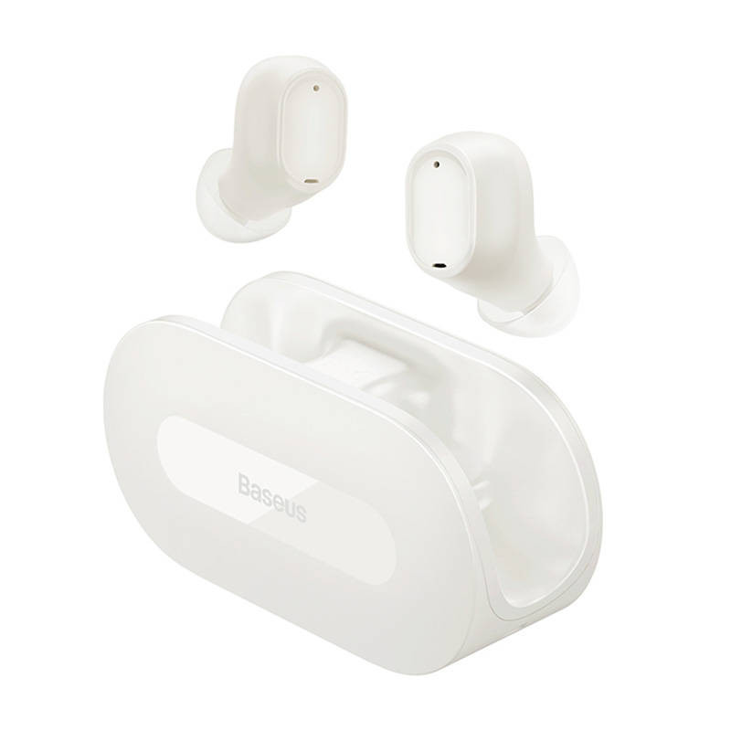 Moderne bežične bluetooth slušalice BASEUS EZ10 bijele