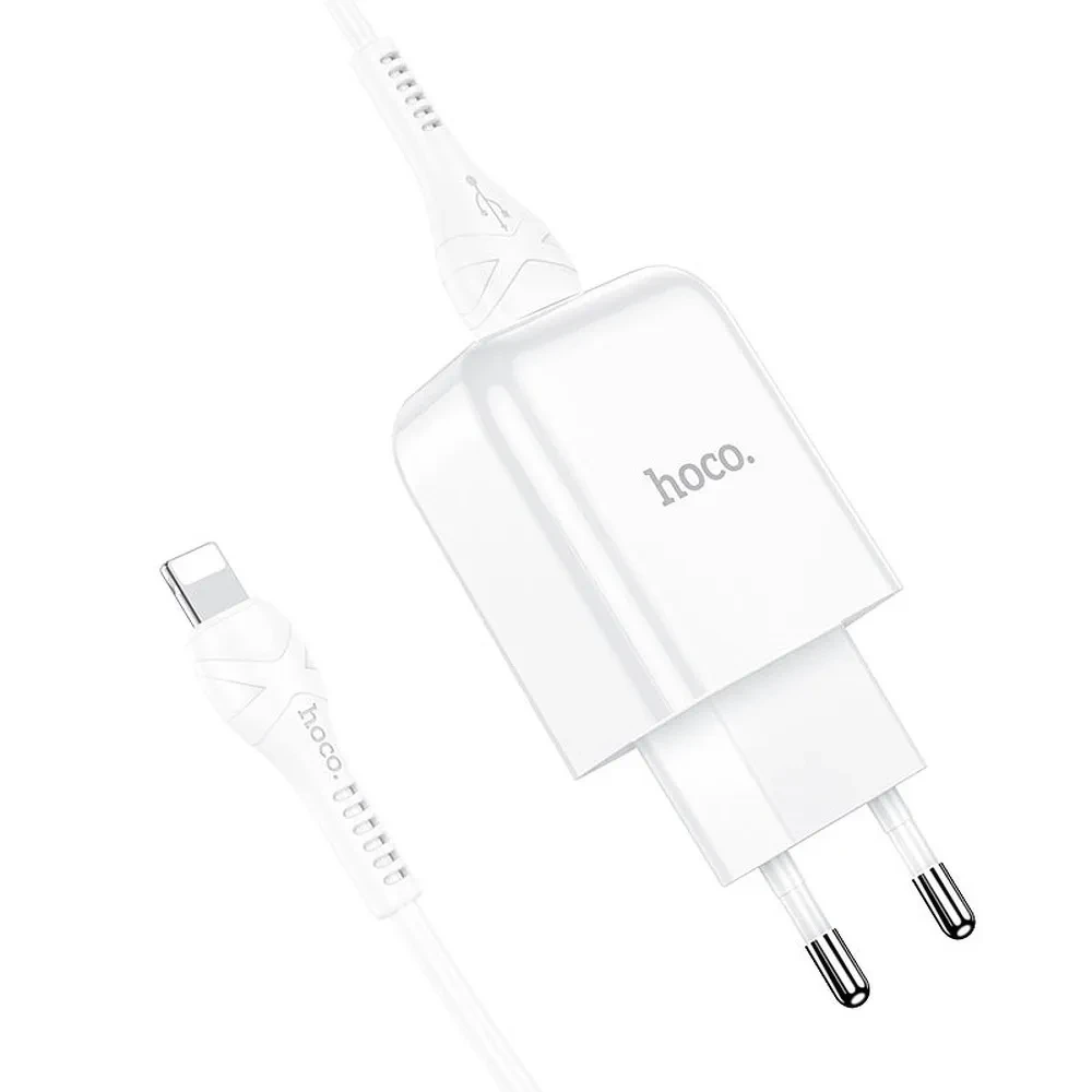 Adapter punjač USB-A Lightning HOCO bijeli sa kablom