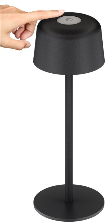 Punjiva bežična LED stolna lampa sa tri nivoa svijetline GOOBAY 3000K 25cm crna