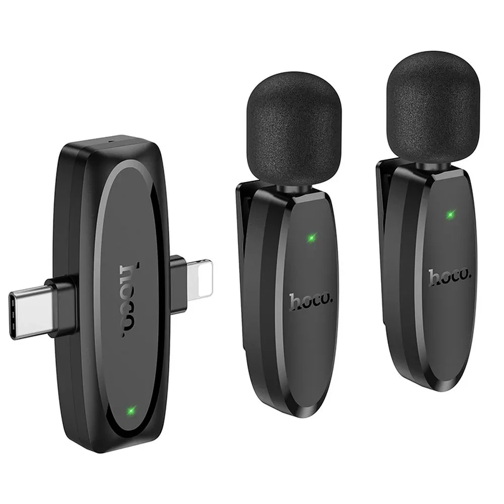Bežični mikrofon bubica sa Lightning i USB-C konektorom HOCO L15 SET 2/1