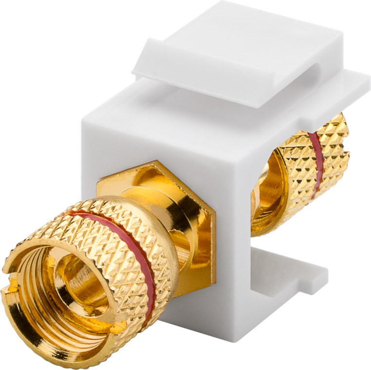 Audio konektor banana keystone modul crvena