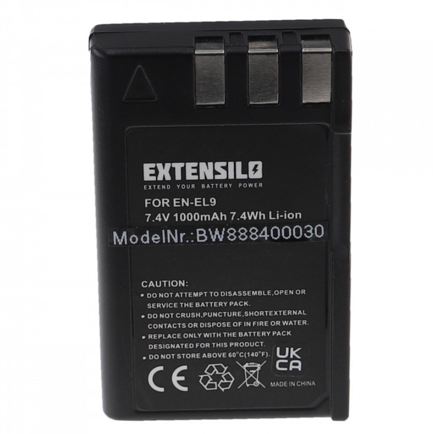 Baterija za fotoaparat Nikon EN-EL9 VHBW 7.4V 1000mAh