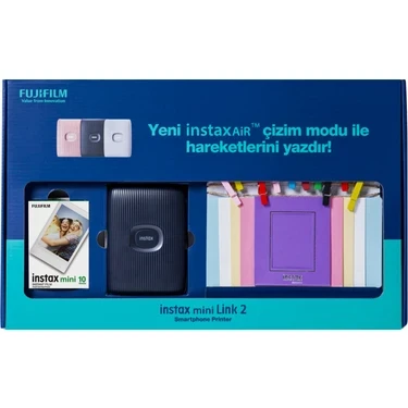 FujiFilm INSTAX MINI set sa printerom u plavoj boji, filmovima i albumom