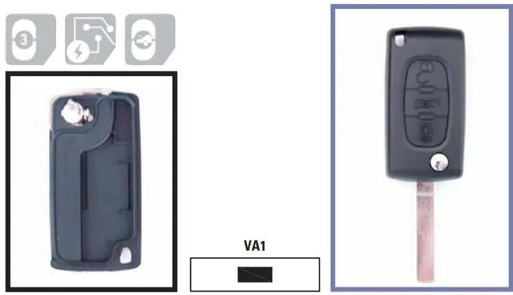 Oklop ključa za CITROEN GCIVA1C5