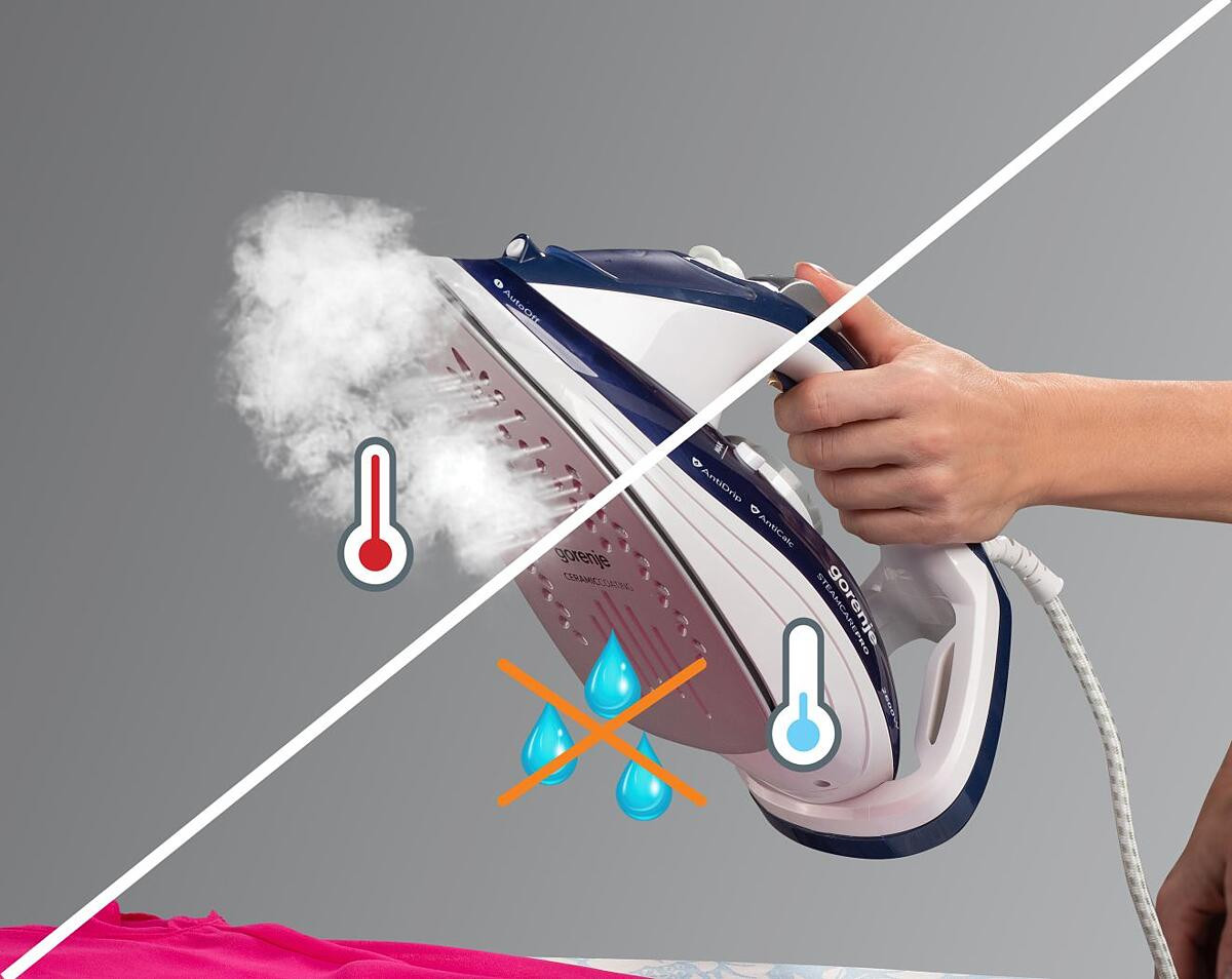 Pegla GORENJE SIH2200BLC, antidrip sistem, peglanje bez vodeni kapljica 