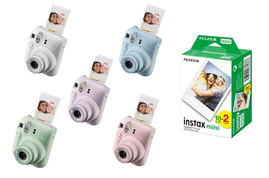 Fotoaparat Polaroid FUJIFILM INSTAX Mini 12  + film + futrola TRAVEL PACK