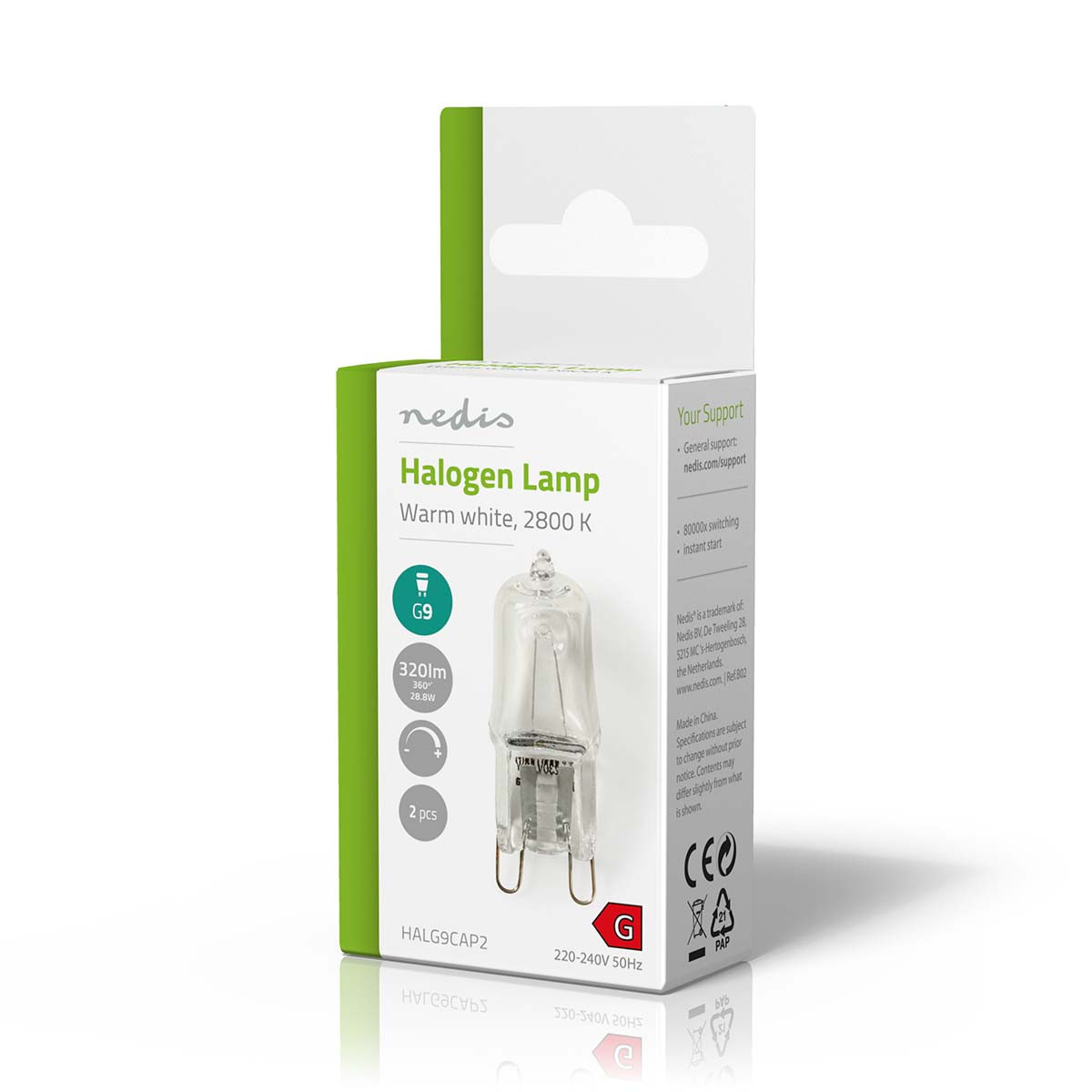 Halogena sijalica G9 28W 2800K NEDIS