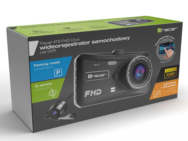 Auto kamera sa 4" ekranom na dodir i G senzorom TRACER 4TS FHD Crux Dash Cam