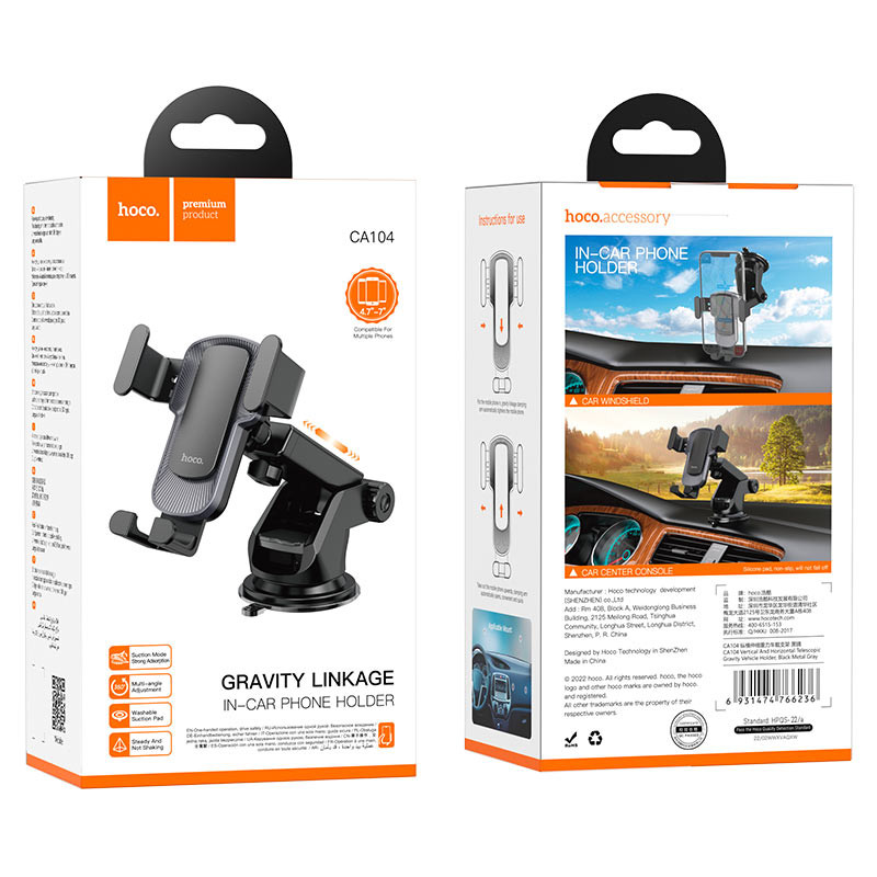 Držač za mobitel u automobilu 4,5" do 7" HOCO