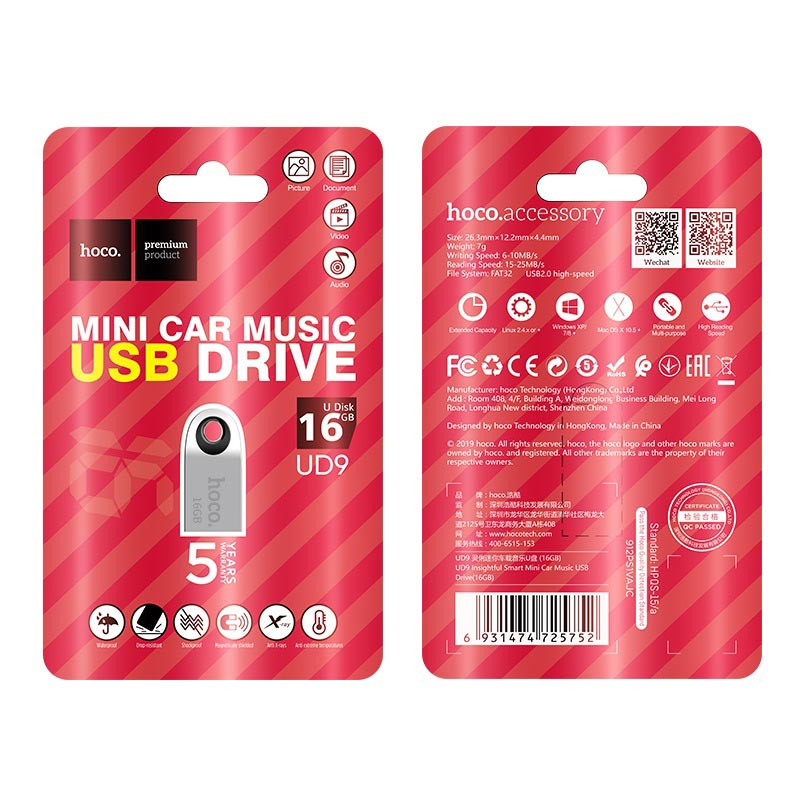 USB stick flash drive 16GB  HOCO UD9