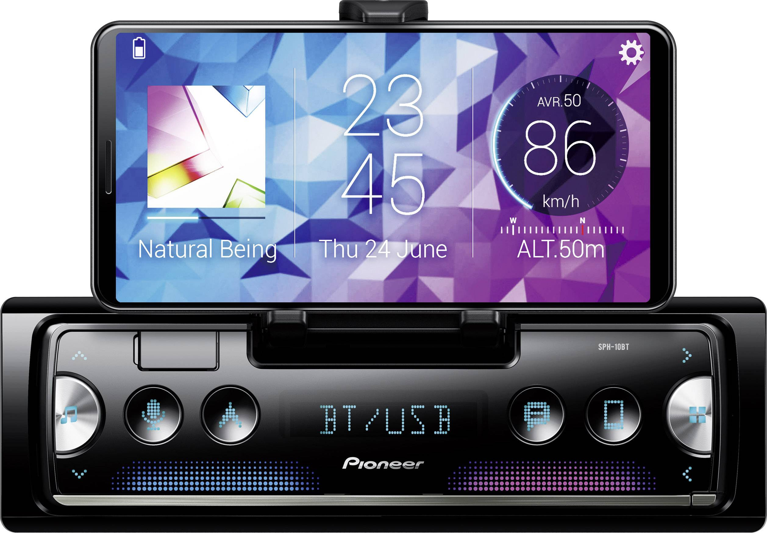 Auto radio player sa nosačem za mobitel PIONEER SPH-10BT