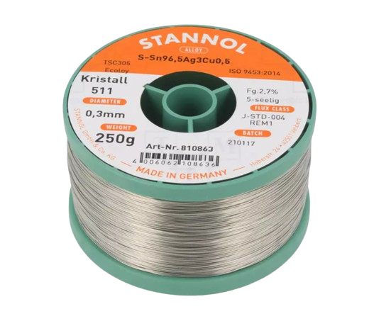 Tinol kalaj za lemljenje 0.3mm 0.25kg