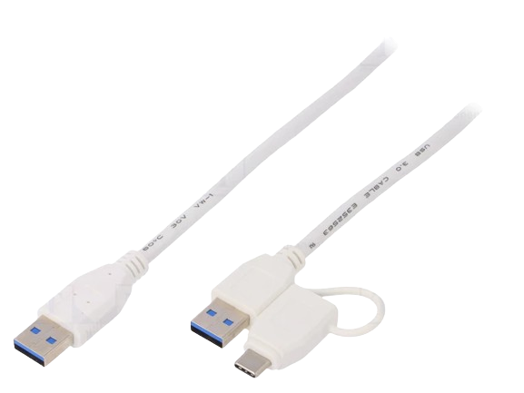 Adapter USB-A na USB-A i USB-C 2u1 1m