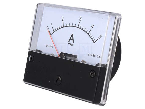 Ampermetar analogni ugradni 0-5A AC 72x62x40mm