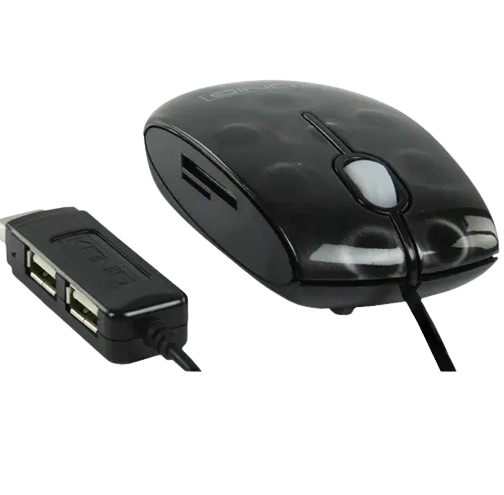 Miš KONIG sa USB HUBom i čitačem kartica