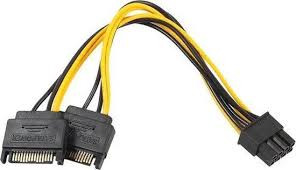 Kabal za napajanje PCI-E 8PIN na 2X SATA 20cm