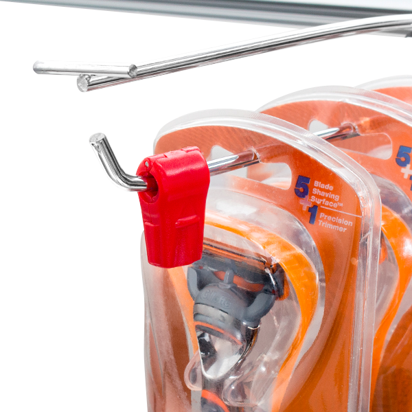 Crvena stop kuka za izložbeni pult