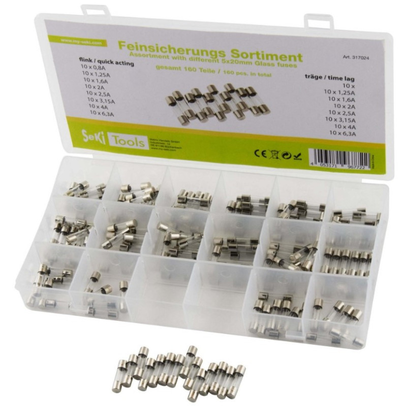 Set cilindričnih osigurača 160 komada SEKI