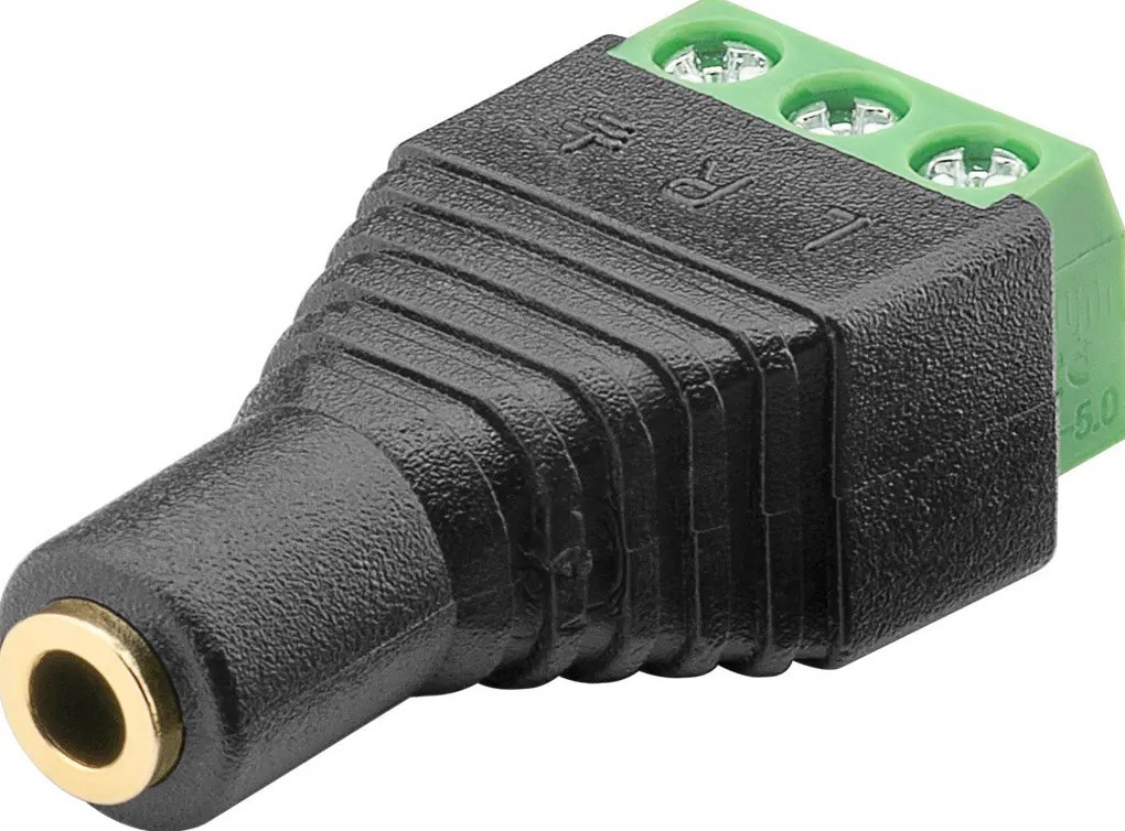 Terminal blok konektor 3pin 5mm na AUX 3.5mm ženski