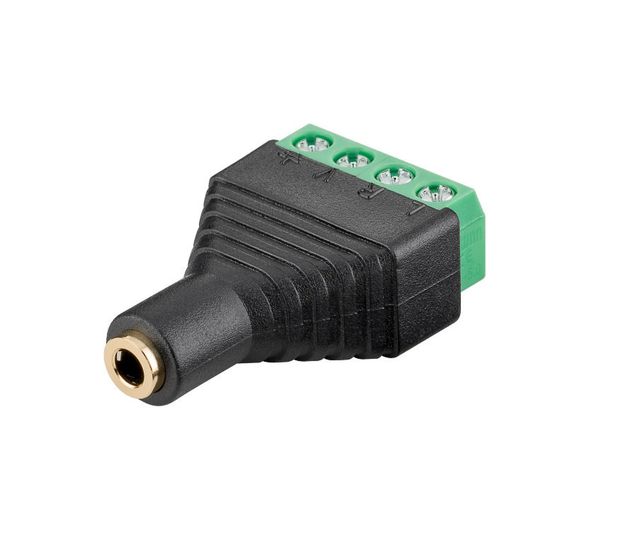 Terminal blok konektor 4pin 5mm na AUX 3.5mm ženski