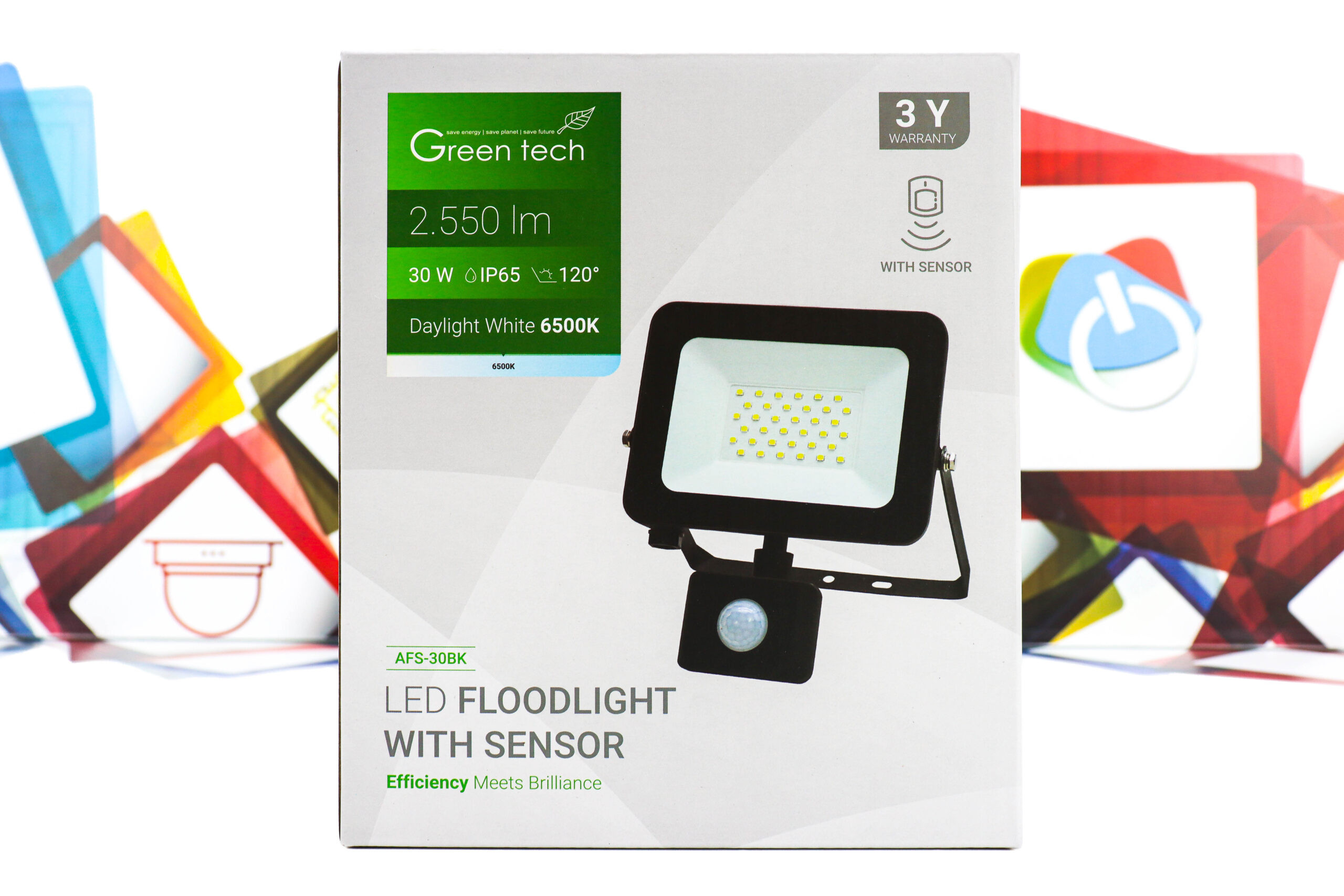LED reflektor sa senzorom 50W 6500K IP65 GREEN TECH