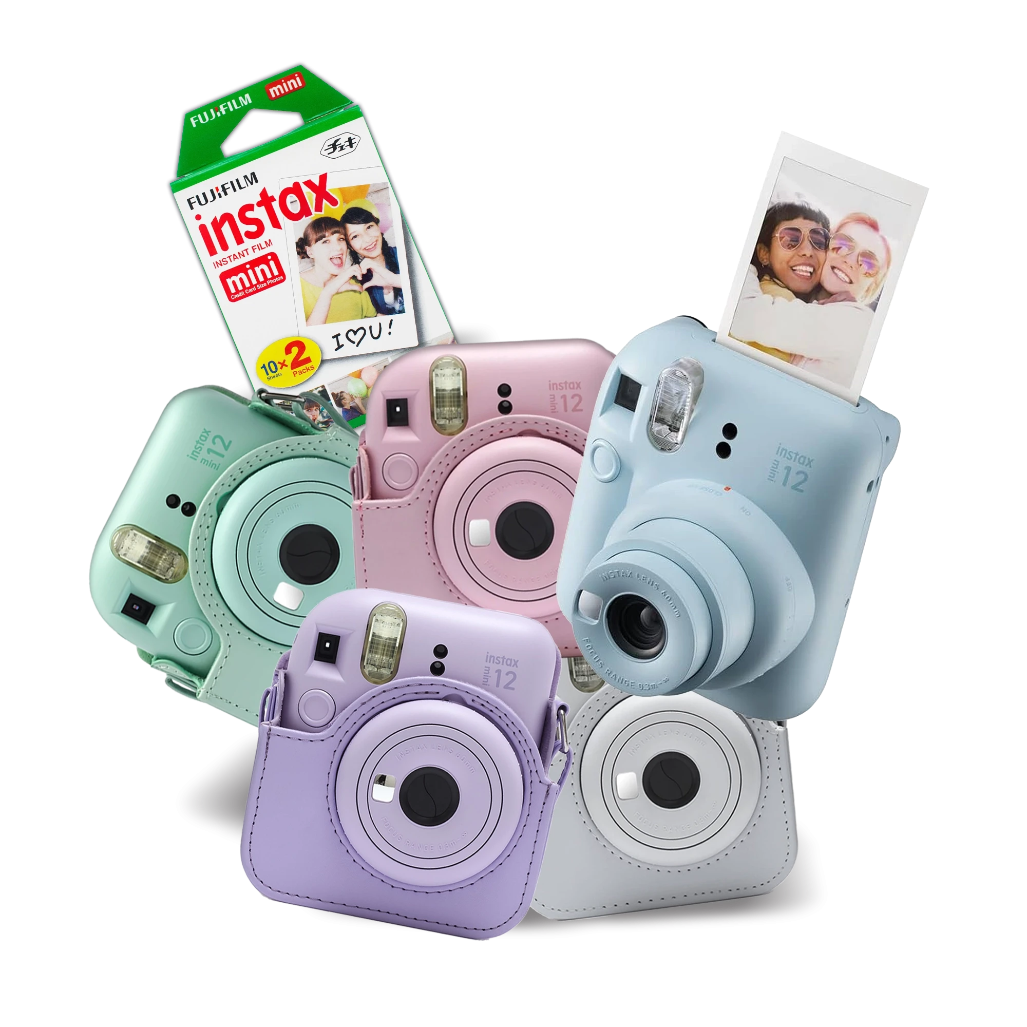 Fotoaparat Polaroid FUJIFILM INSTAX Mini 12  + film + futrola TRAVEL PACK
