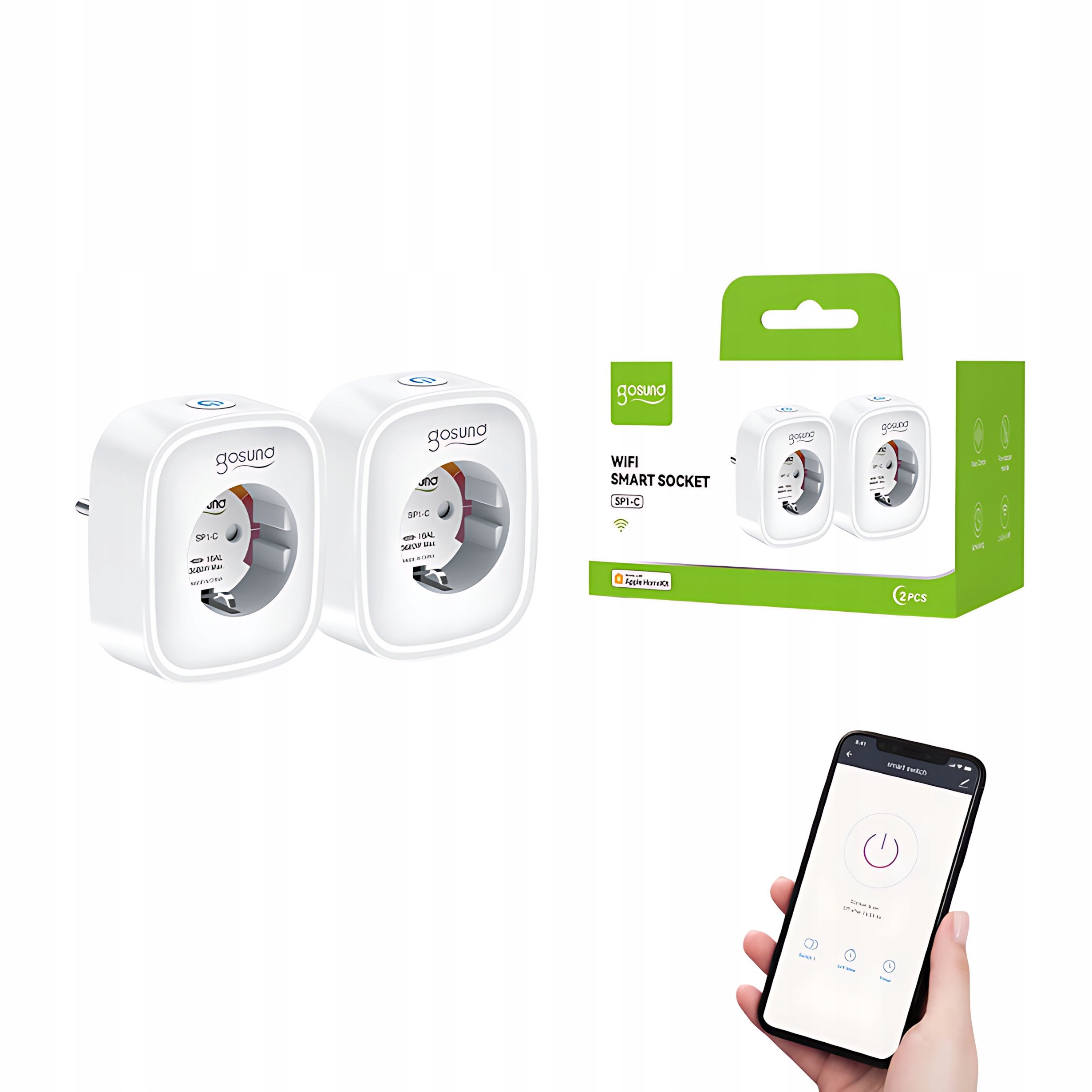 Pametna WIFI utičnica GOSUND SP1 SET 2/1