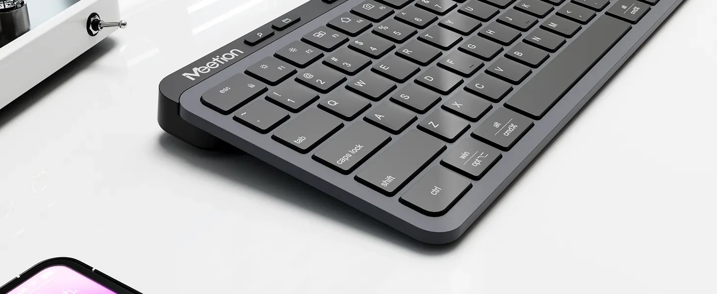 Punjiva bežična bluetooth tastatura MEETION WK330 Space Gray